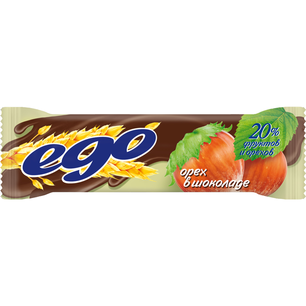 Протеиновый батончик «Ego» мюсли, лесной орех в шоколаде, 25 г