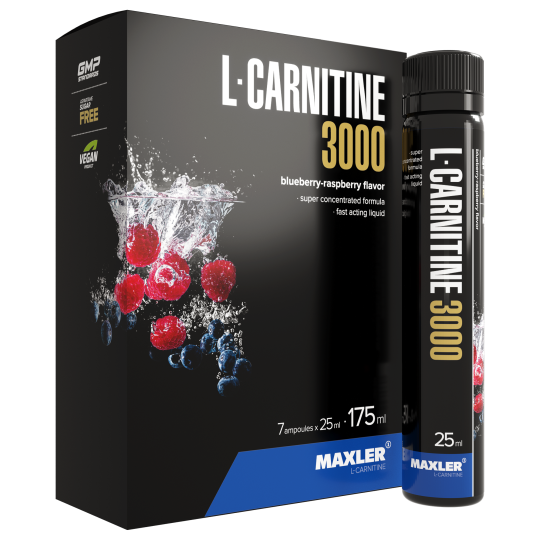 Л-карнитин Maxler L-Carnitine 7x25 ml (3000 mg) - Blueberry-Raspberry