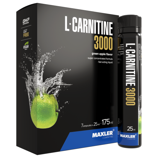 Л-карнитин Maxler L-Carnitine 7x25 ml (3000 mg) - Green Apple