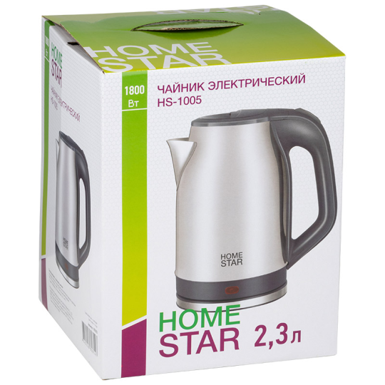 Чайник Homestar HS-1005 (2,3 л) стальной, серый 107003