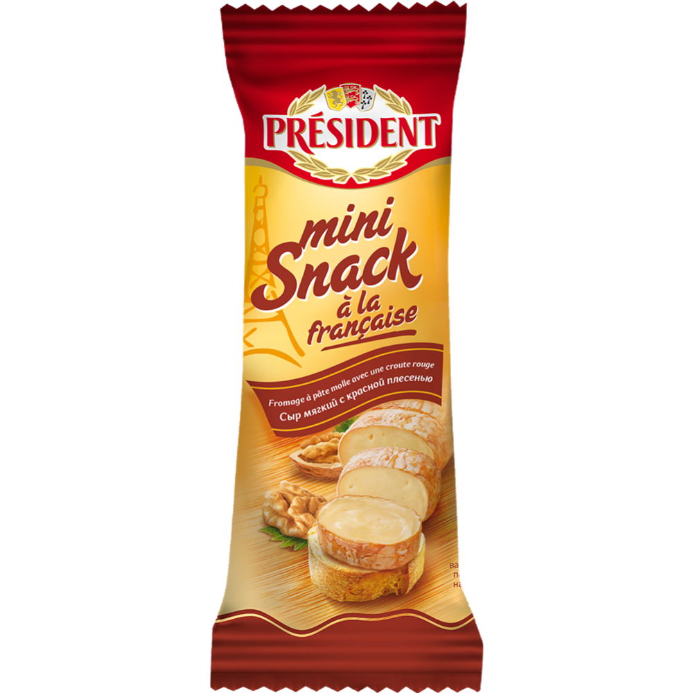 Сыр с плесенью «President» Red Snack, 60%, 90 г #0