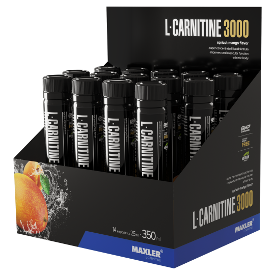 Л-карнитин Maxler L-Carnitine 14x25 ml (3000 mg) - Apricot-Mango