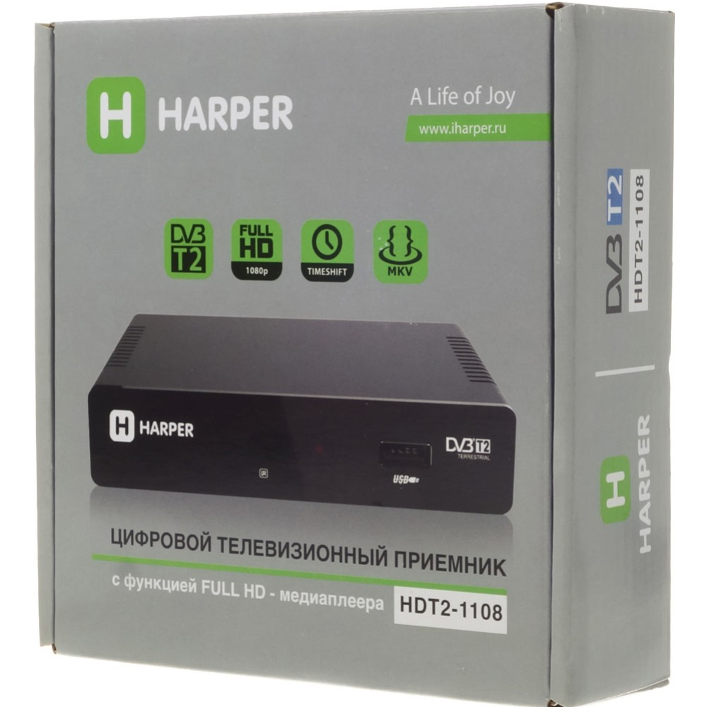 Телевизионный ресивер «Harper» HDT2-1108, DVB-T2