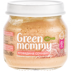 Пюре дет­ское «Green mommy» из го­вя­ди­ны, 80 г