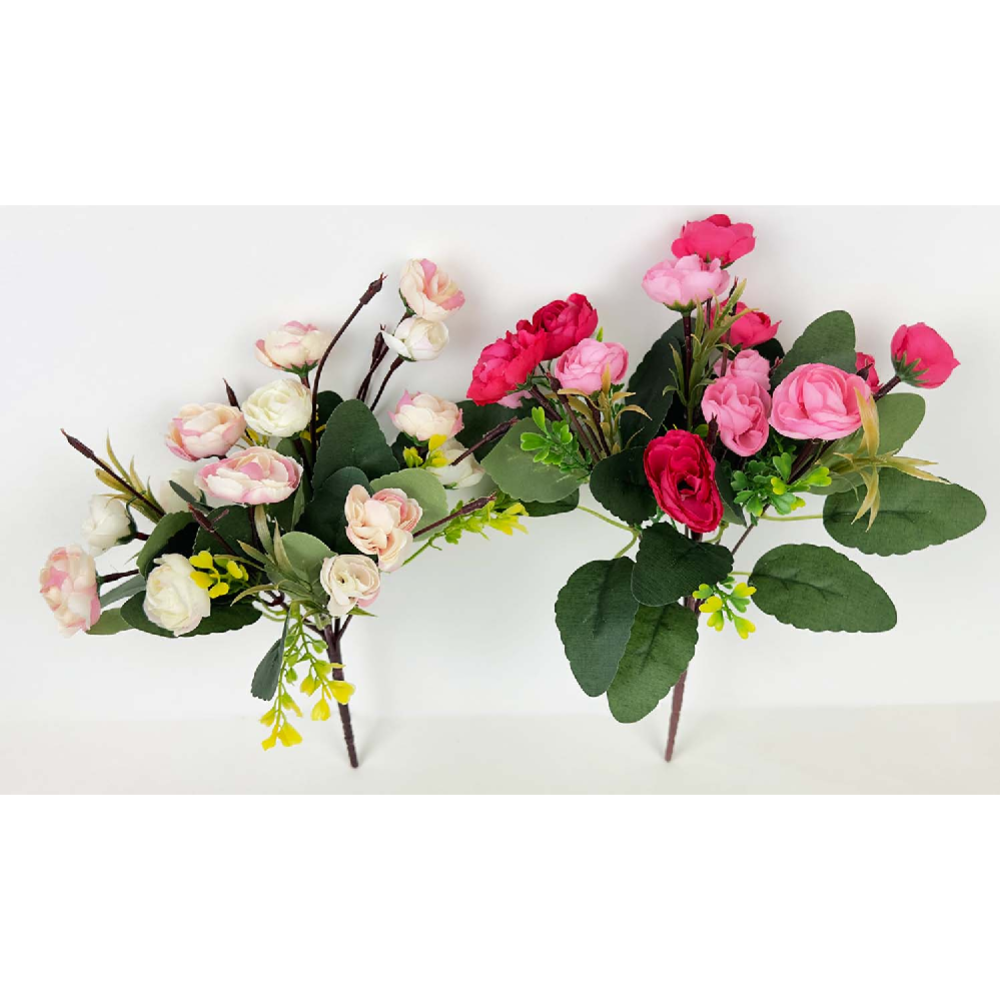 Цветок искусственный «Кустовая роза» BY-37-27, 14 цветков, 30 см #1