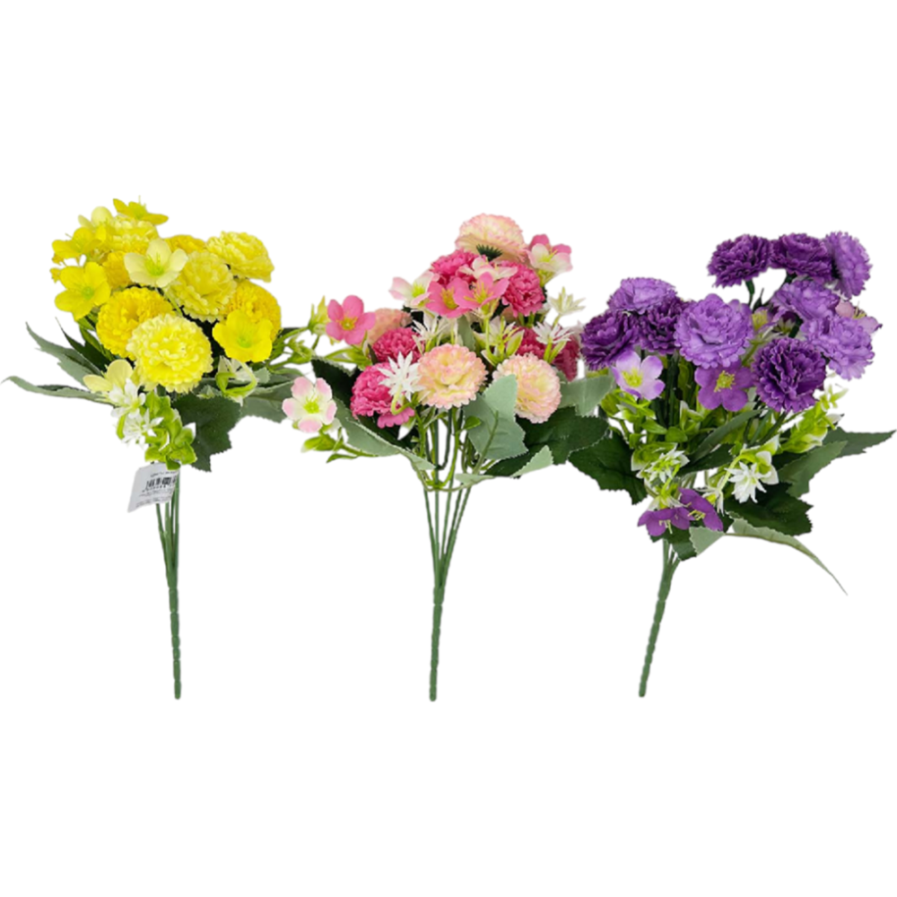 Цветок ис­кус­ствен­ный «Букет хри­зан­те­м» BY-37-31, 18 цвет­ков, 30 см