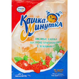 Каша овсяная «Кашка-минутка» с земляникой, 37 г