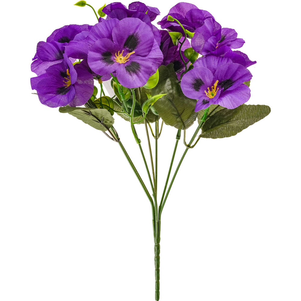 Цветок искусственный «Анютины глазки» BY-37-41, 14 цветов, 33 см