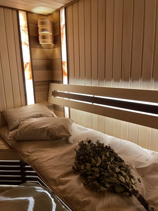 Подушка из лугового сена для бани с лавандой