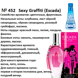 Духи Рени Reni 452 Аромат направления Sexy Graffiti (Escada) - 100 мл