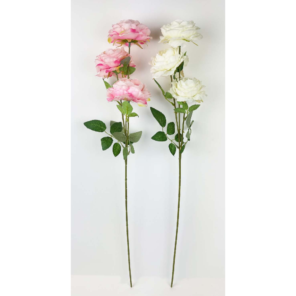 Цветок искусственный «Роза» BY-37-54, 3 цветка, 65 см #1