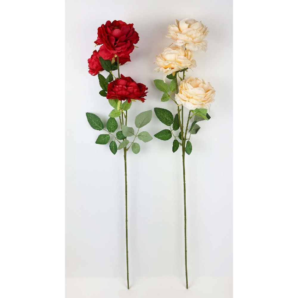 Цветок искусственный «Роза» BY-37-54, 3 цветка, 65 см #2