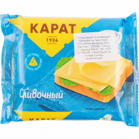 Сыр плав­ле­ный «Ка­рат» сли­воч­ный, лом­ти­ка­ми, 25%, 130 г