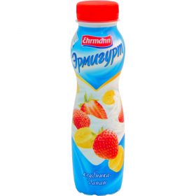 Йо­гурт­ный на­пи­ток «Ehrmann» Эр­ми­гурт, клуб­ни­ка-банан 1.2%, 290 г