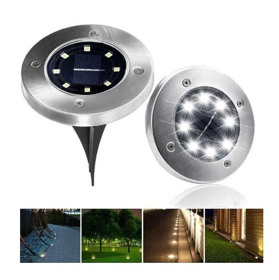 Водонепроницаемый садовый фонарь на солнечных батареях (2 шт.) LED Ground Spot Solar Lights