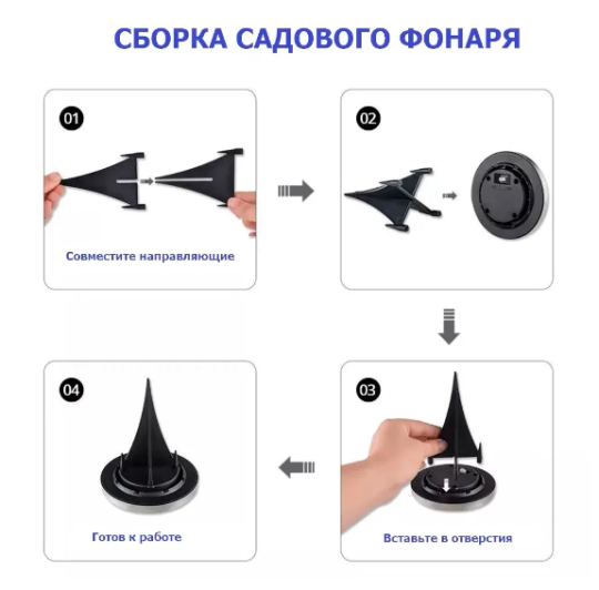 Водонепроницаемый садовый фонарь на солнечных батареях (2 шт.) LED Ground Spot Solar Lights