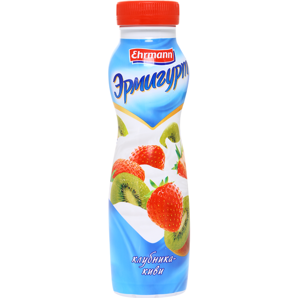 Йо­гурт­ный на­пи­ток «Ehrmann» Эр­ми­гурт, клуб­ни­ка-киви 1.2%, 290 г