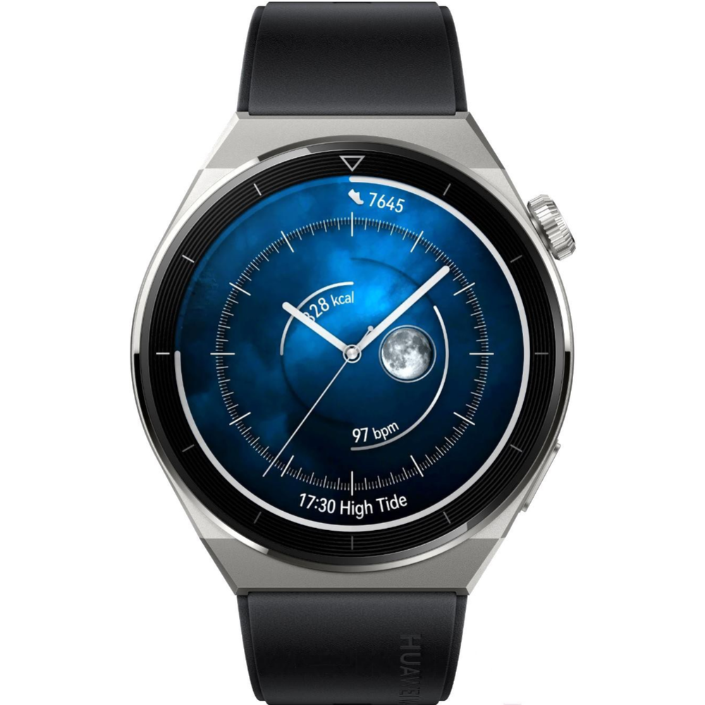 Смарт-часы «Huawei» Watch GT 3 Pro ODN-B19, черный каучуковый ремешок #0