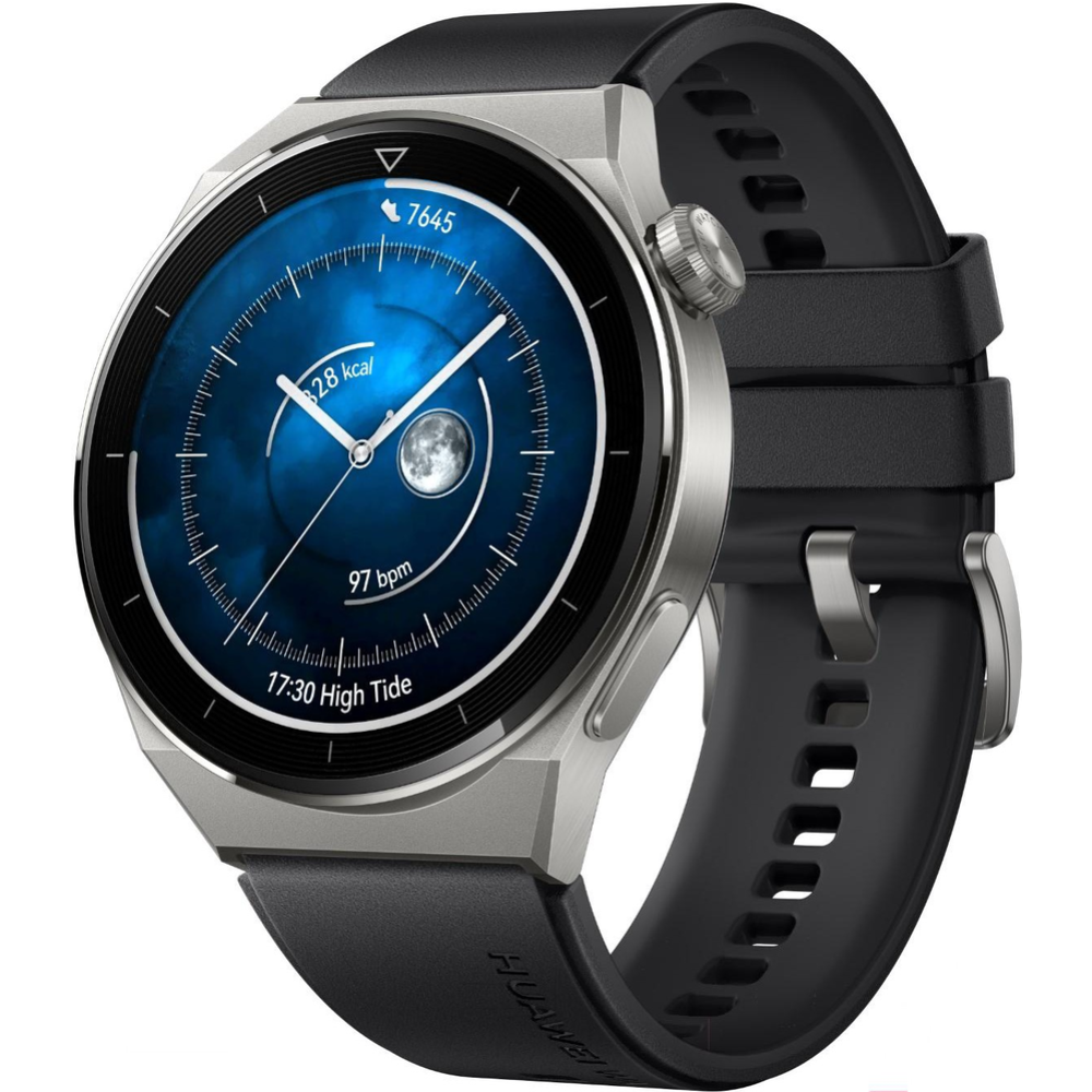 Смарт-часы «Huawei» Watch GT 3 Pro ODN-B19, черный каучуковый ремешок #1