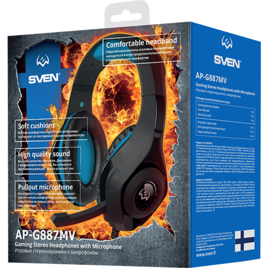 Наушники «Sven» AP-G887MV, Black-Blue