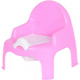 Горшок-стуль­чик «Эль­ф­пла­ст» EP023-4, ро­зо­вый/белый