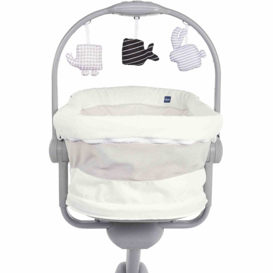 Кроватка-стульчик «Chicco» Baby Hug Air, 4в1, White Snow