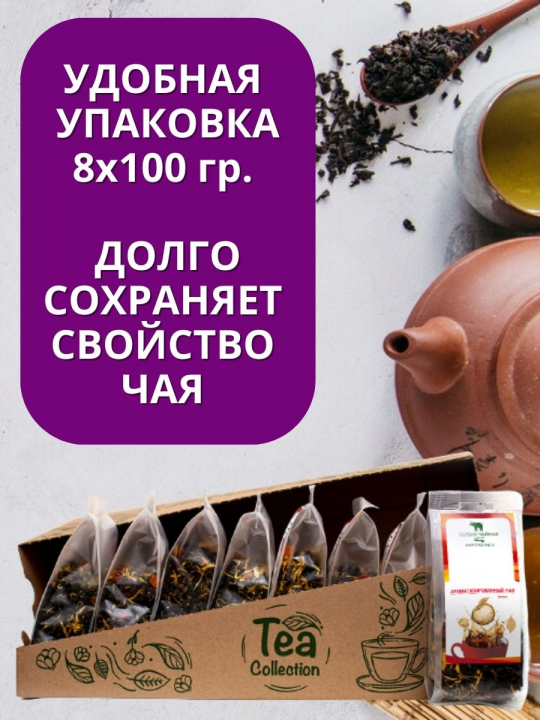 Чай "Малина с мятой" - чайный напиток листовой, 800г. Первая Чайная компания (ПЧК)