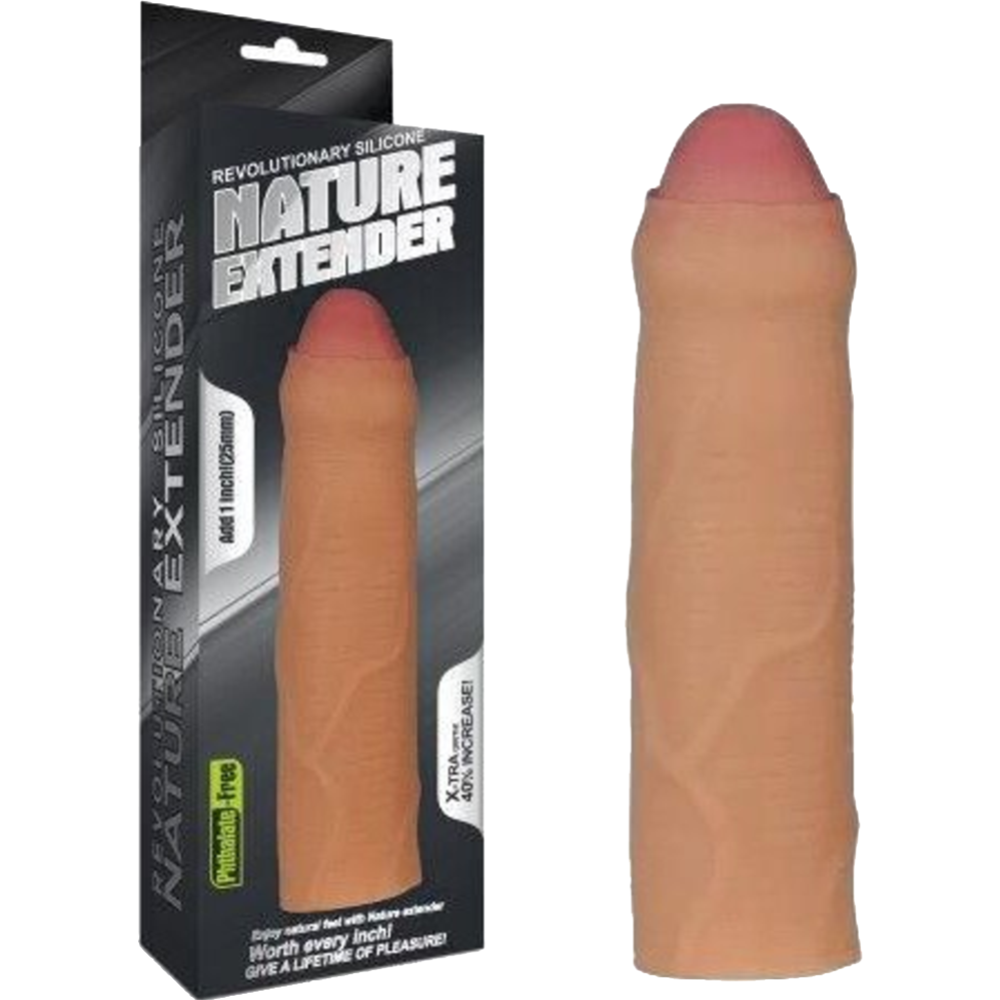 Насадка на пенис «LoveToy» Revolutionary Silicone Nature Extender Uncircumcised, LV4212F, 4 см