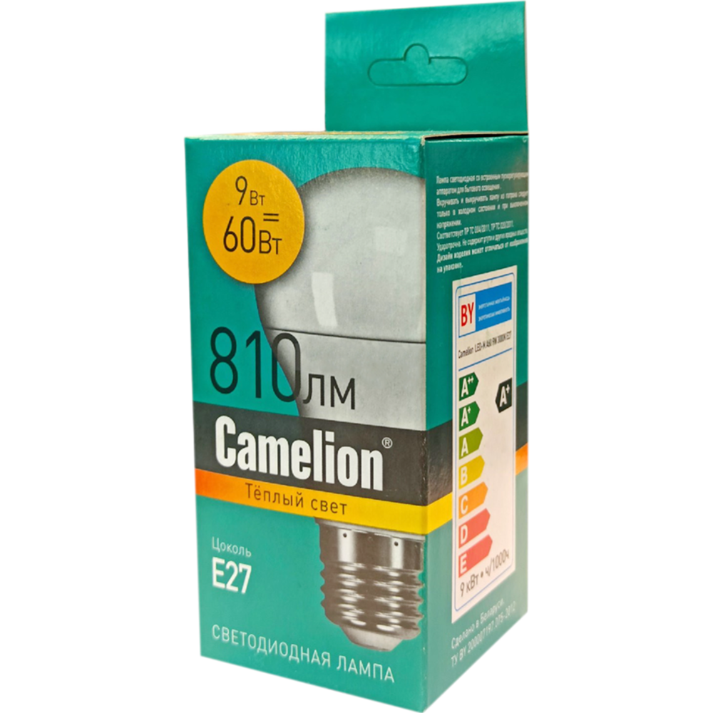 Лампа светодиодная «Camelion» LEDRB/9 A60 9Вт Е27 3000К 10/100, 15065 #0