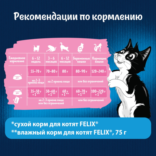 Корм для котят «Felix» курица, 600 г