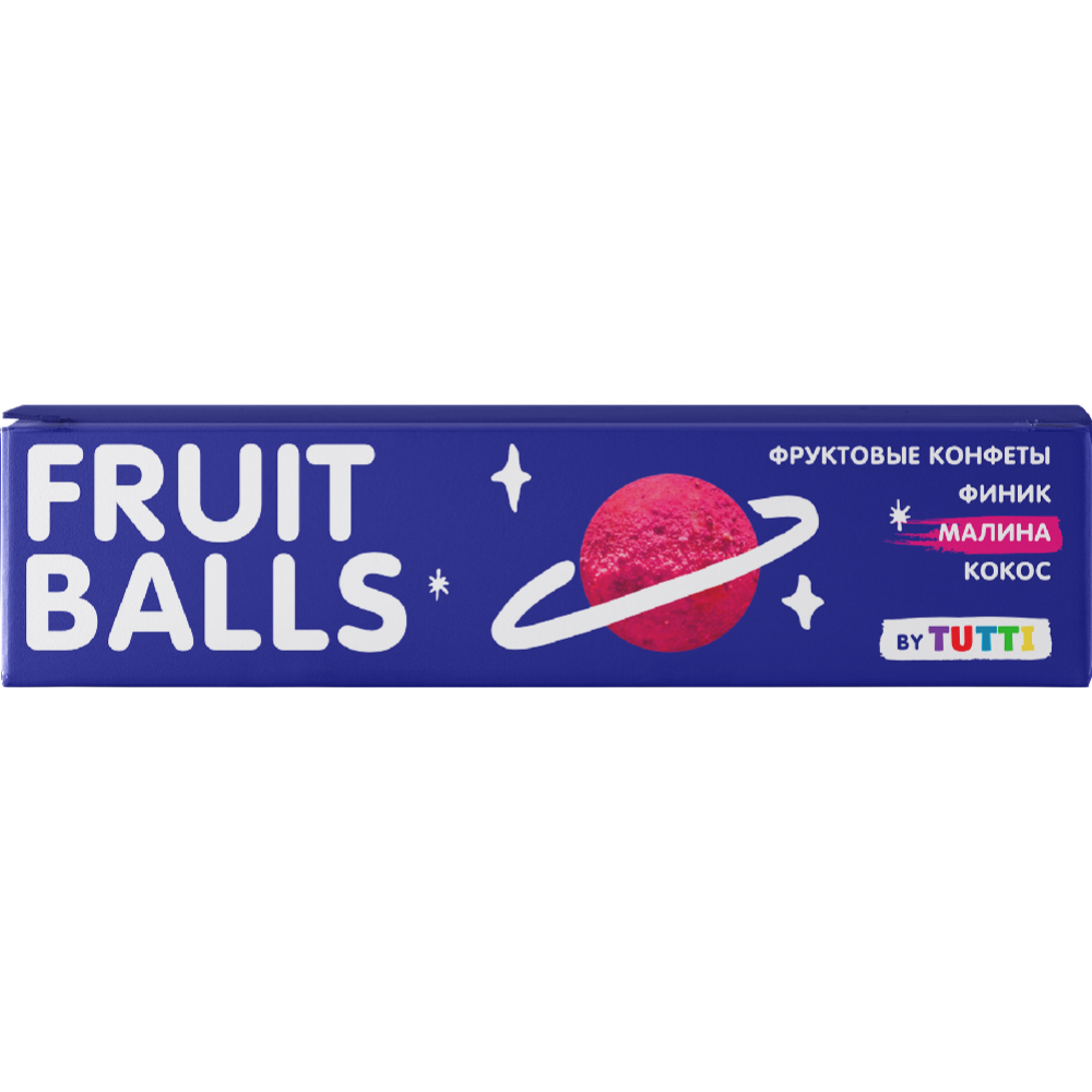 Конфеты фруктовые «Tutti» Fruit Balls, финик, кокос и малина, 38 г