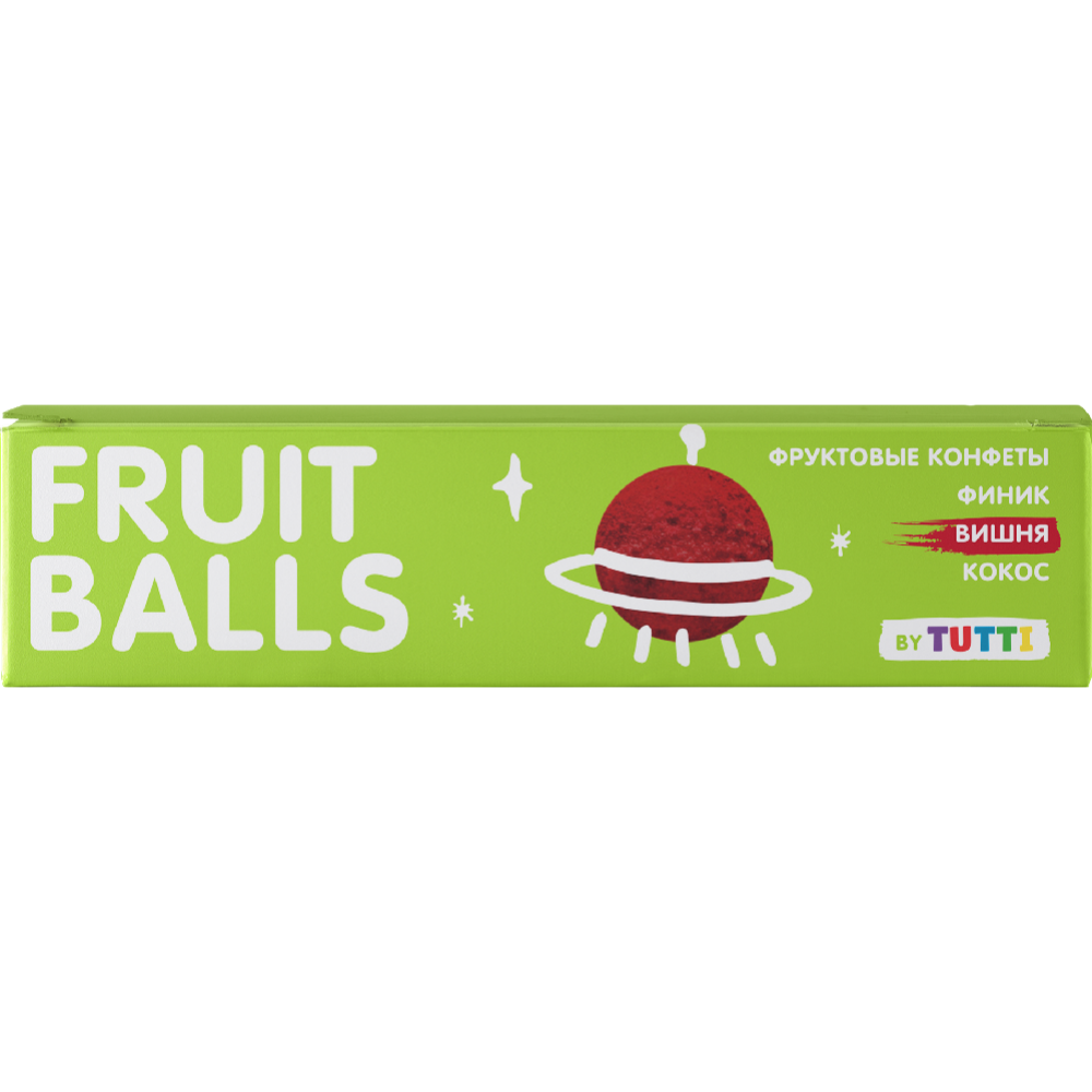 Снек фрук­то­вый «Tutti» Fruit Balls, финик, кокос и вишня, 38 г