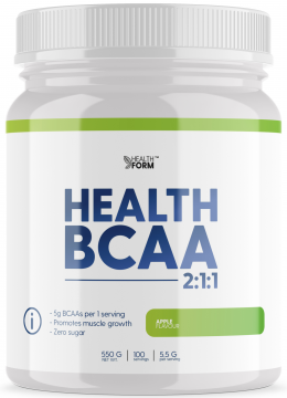 Аминокислота БЦАА Health Form BCAA 2:1:1 550 г Яблоко