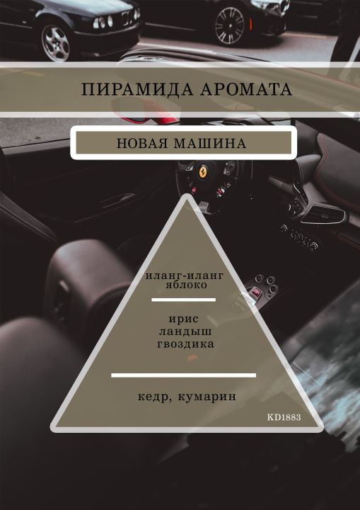 Аромамасло, Отдушка универсальная, Парфюмерно-косметическая Новая машина 100 гр