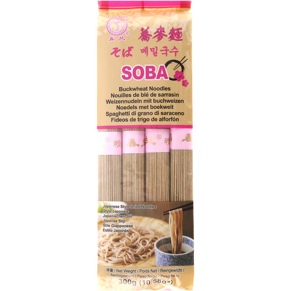 Лапша  пшенично-гречневая «SOBA», 300 г #0