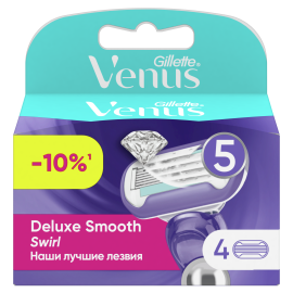 Сменные кассеты / лезвия для бритья женские Gillette Venus Swirl Deluxe Smooth 4 шт.