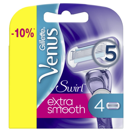 Сменные кассеты / лезвия для бритья женские Gillette Venus Swirl Deluxe Smooth 4 шт.