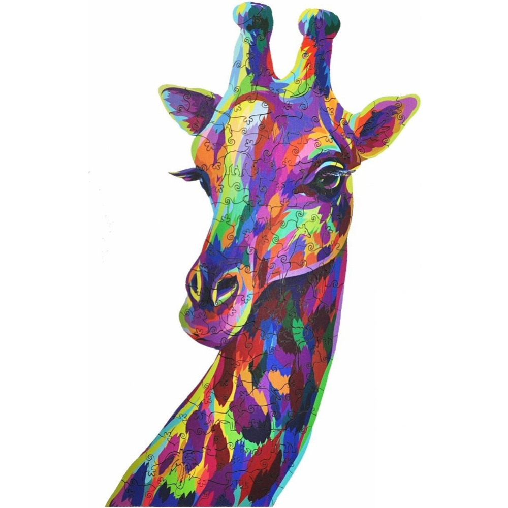 Деревянный пазл «Woodary» Жираф, 3174, цветной, 18х28.8 см