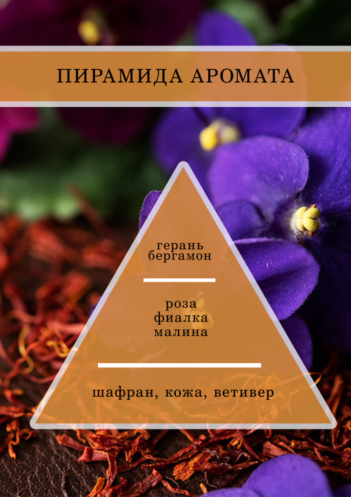 Аромамасло, Отдушка универсальная, Парфюмерно-косметическая Черная фиалка и шафран 100 гр