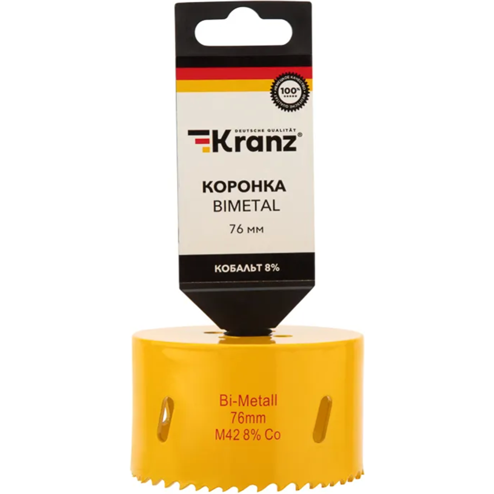 Коронка «Kranz» Bimetal, KR-92-0238, 76 мм