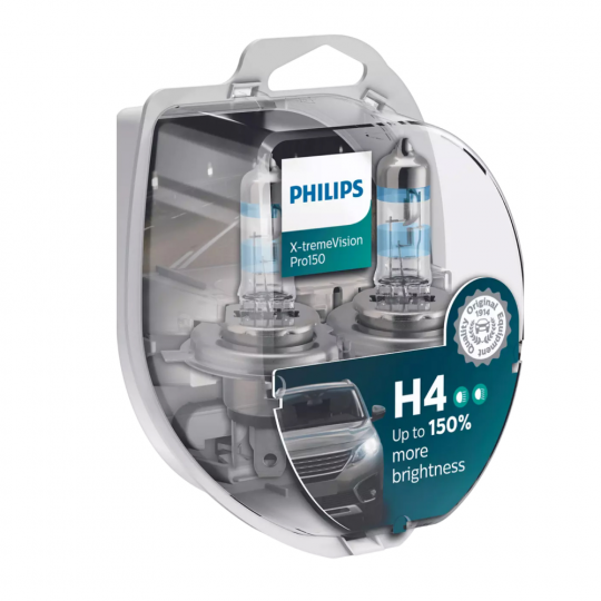 Лампа автомобильная Philips H4 X-tremeVision Pro150 2шт 12342XVPS2