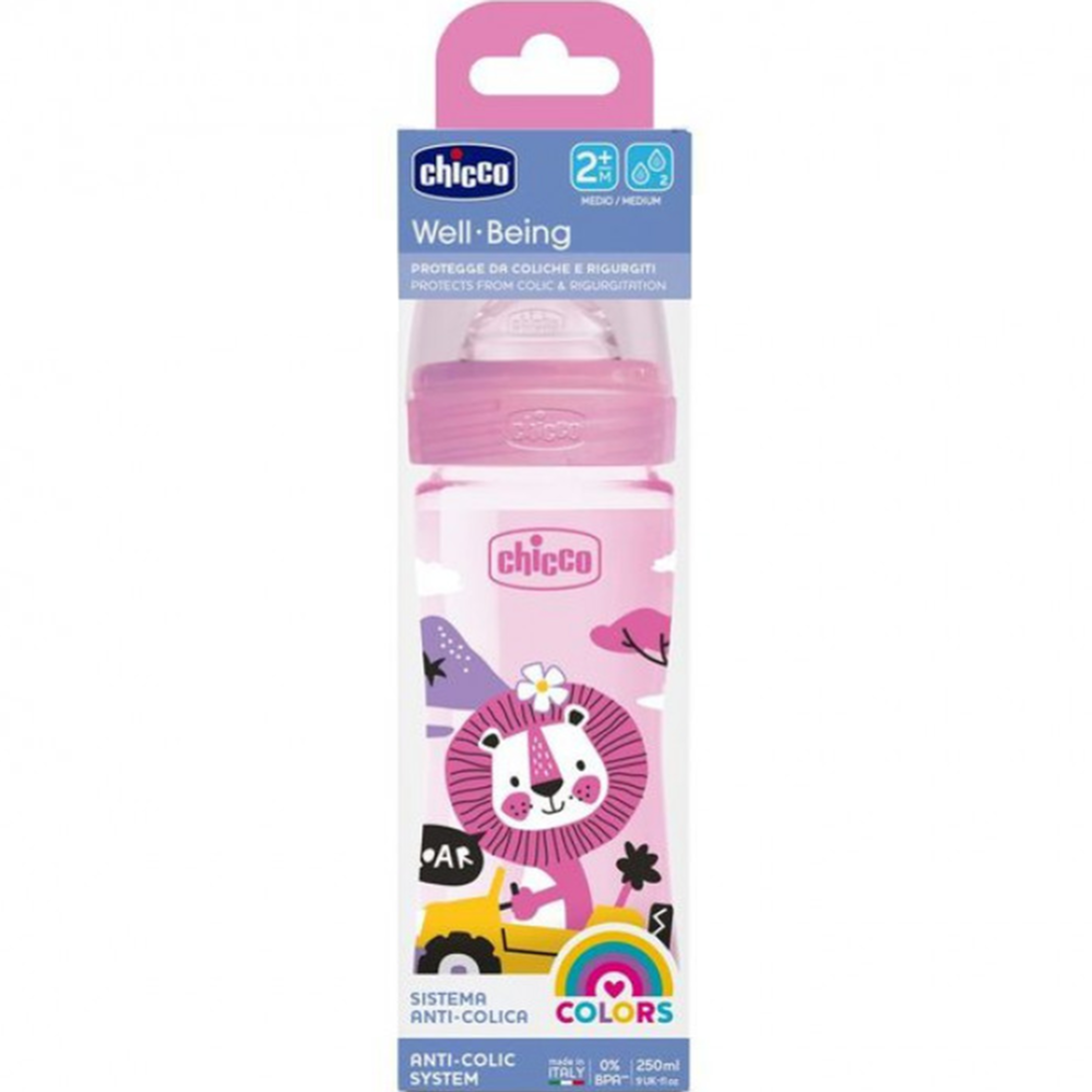 Бутылочка для кормления «Chicco» Well-Being Girl, 00028623100000, 250 мл