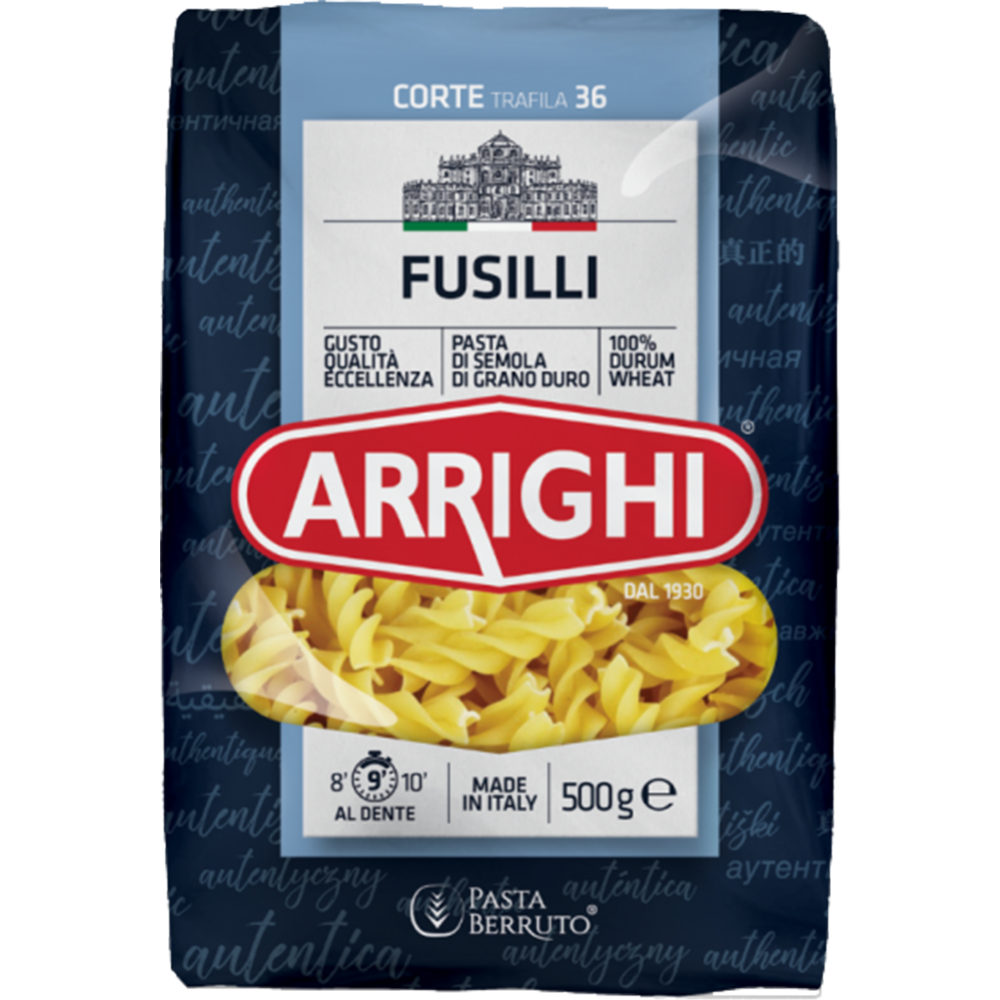 Макаронные изделия «ARRIGHI» Fusilli №36, 500 г #0