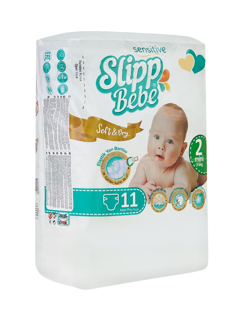 Подгузники Slipp Bebe №2 (3-6 кг.) 11шт -2 упаковки