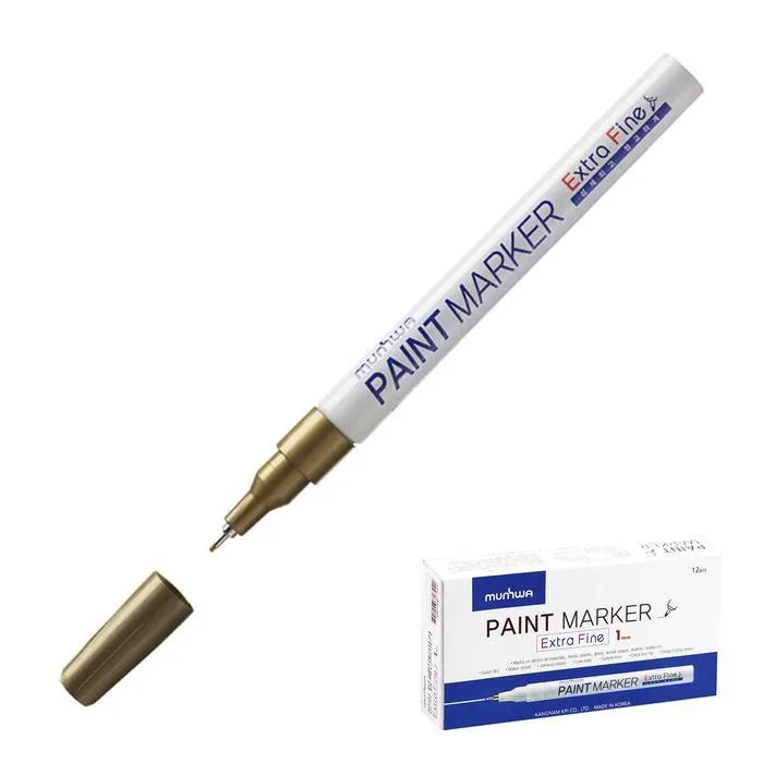 Маркер-краска (лаковый) 1.0 MunHwa Extra Fine Paint Marker золото EFPM-07