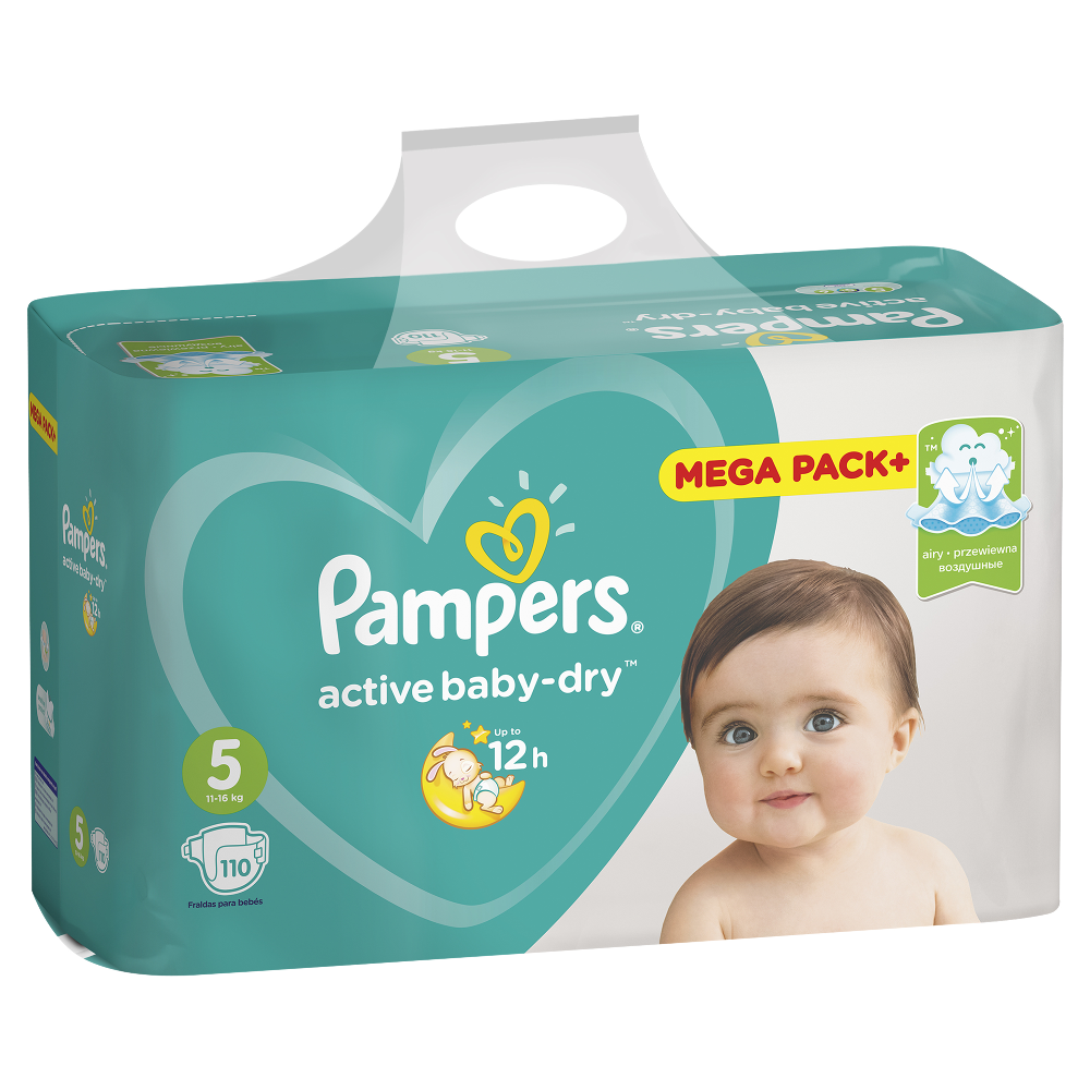 Подгузники детские «Pampers» Active Baby-Dry, размер 5, 11-16 кг, 110 шт