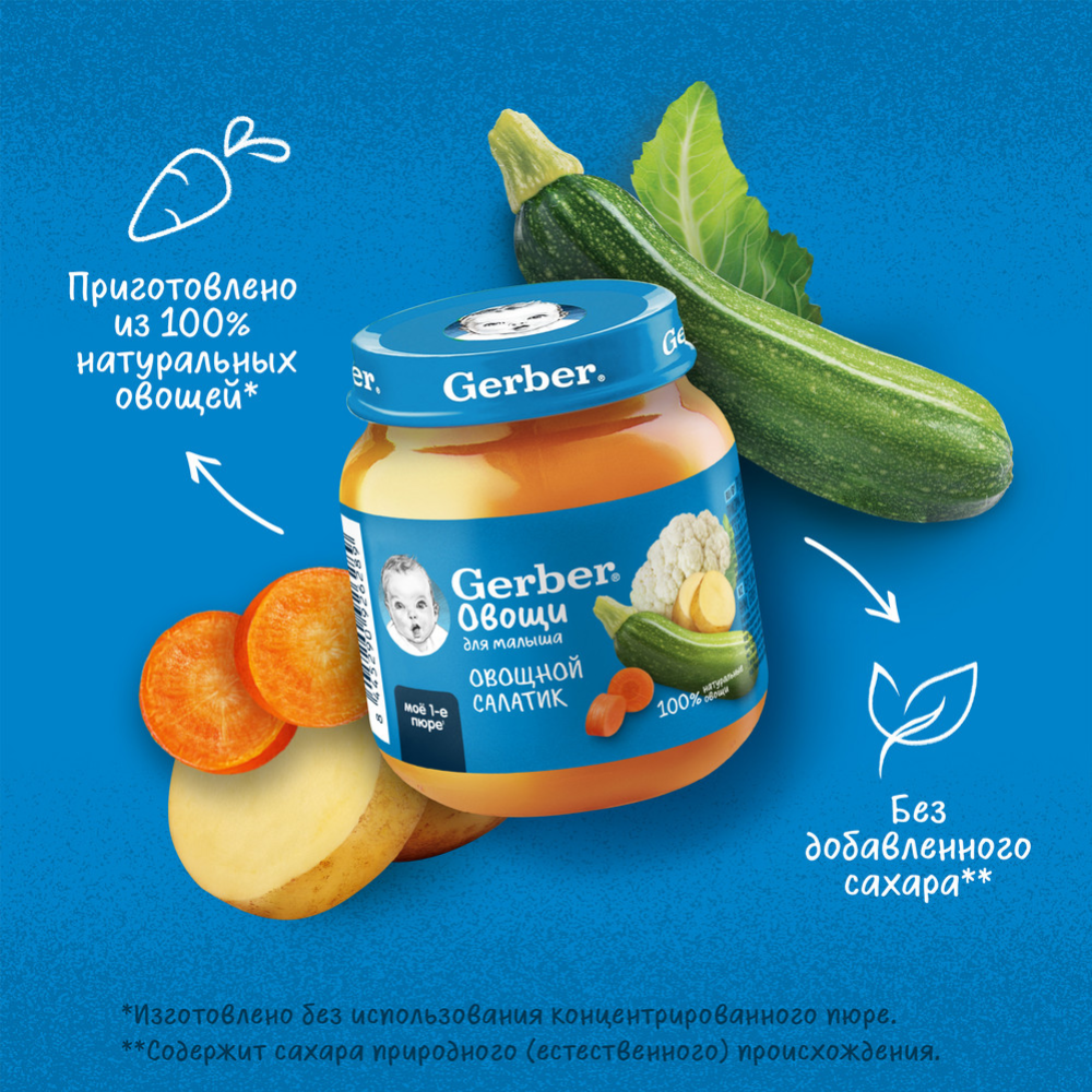 Пюре овощное «Gerber» овощной салатик, 125 г #3