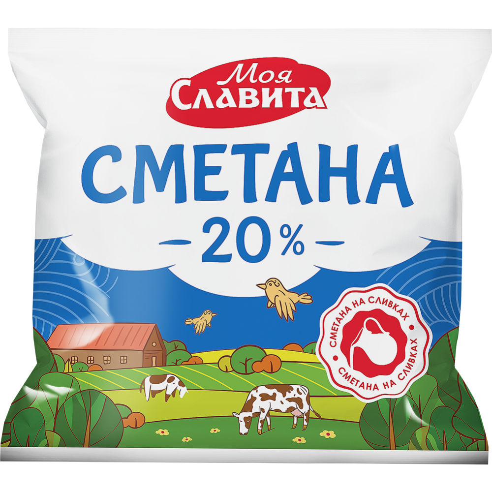 Сметана «Моя Славита» 20%, 400 г #0