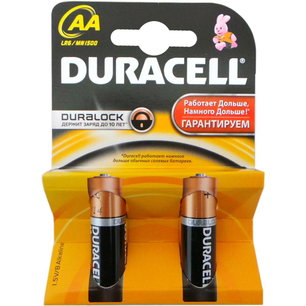 Элемент питания «Duracell» MN15002BP, типоразмер АА, 2 шт