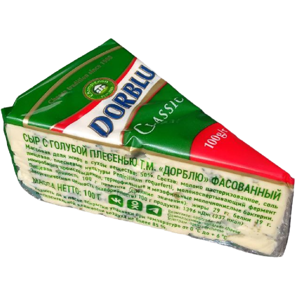 Сыр с голубой плесенью «Dorblu» 50%, 100 г #0